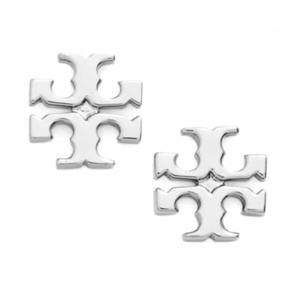 Tory Burch Jewelry - TORY BURCH • Classic Silver Logo Earrings